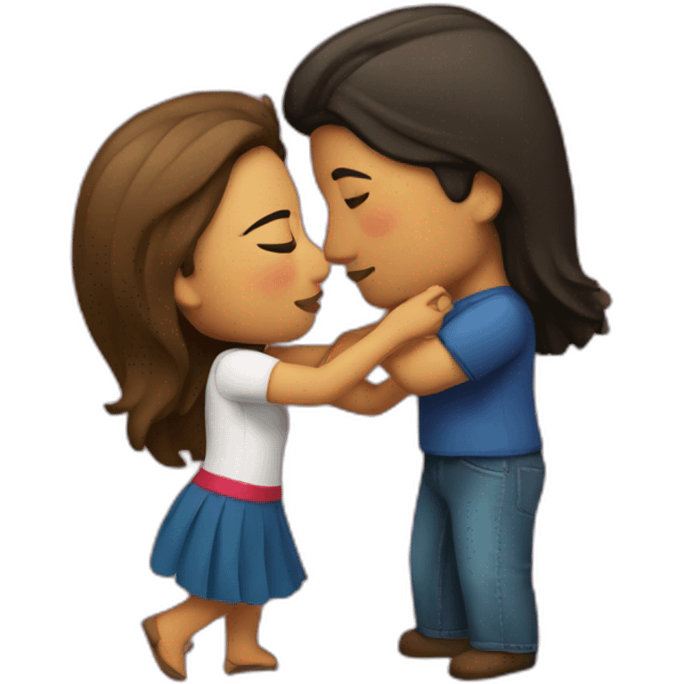 Kissing couple mujer mexicana emoji