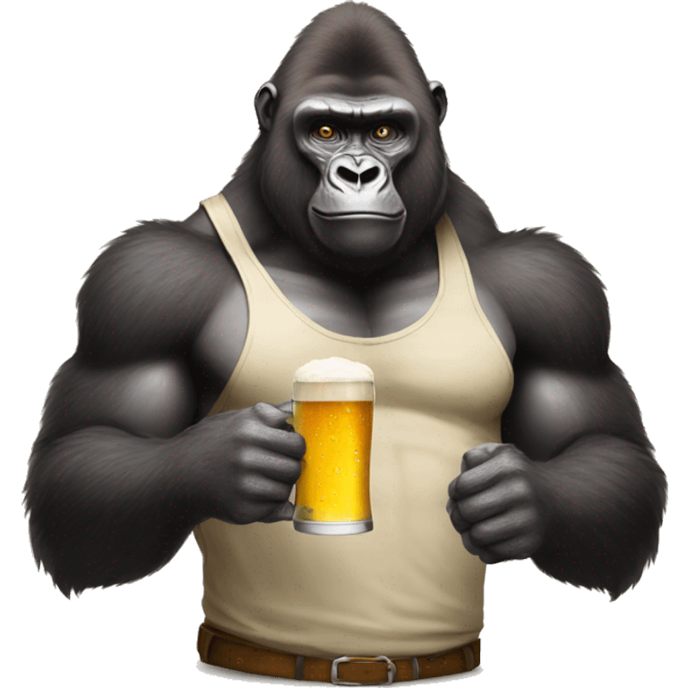 birthday buff Gorilla drinking beer emoji