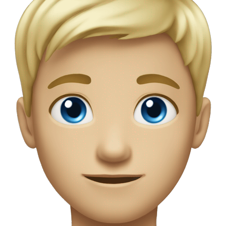 13 year old boy blond short hair blue eyes emoji