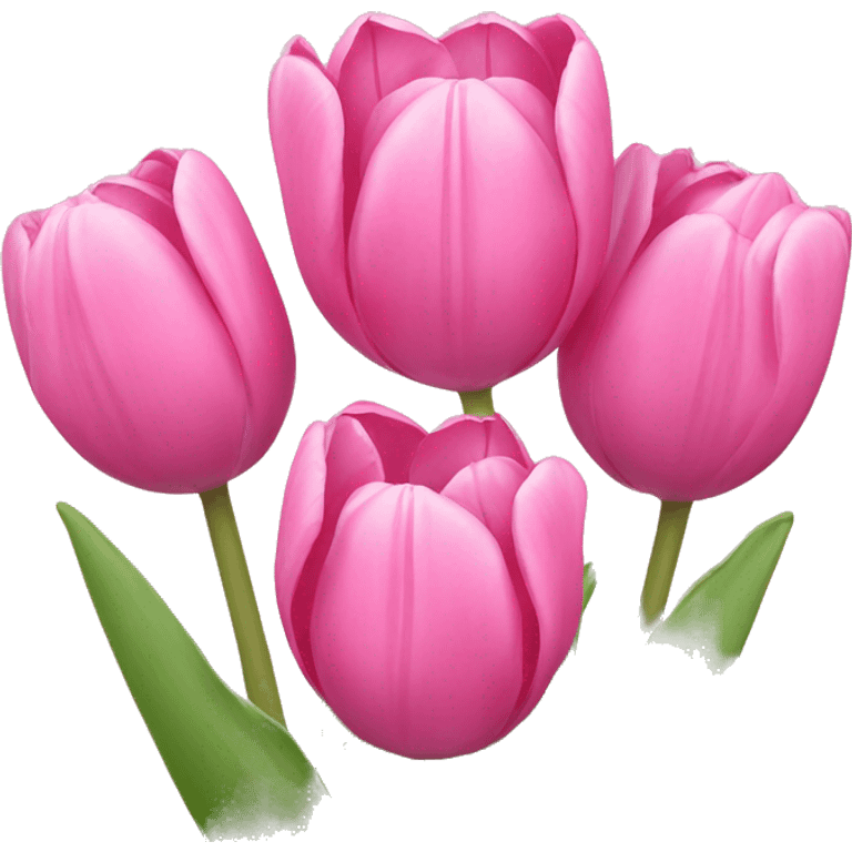 Pink tulips with a bow emoji