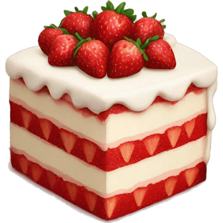 Strawberry cake emoji