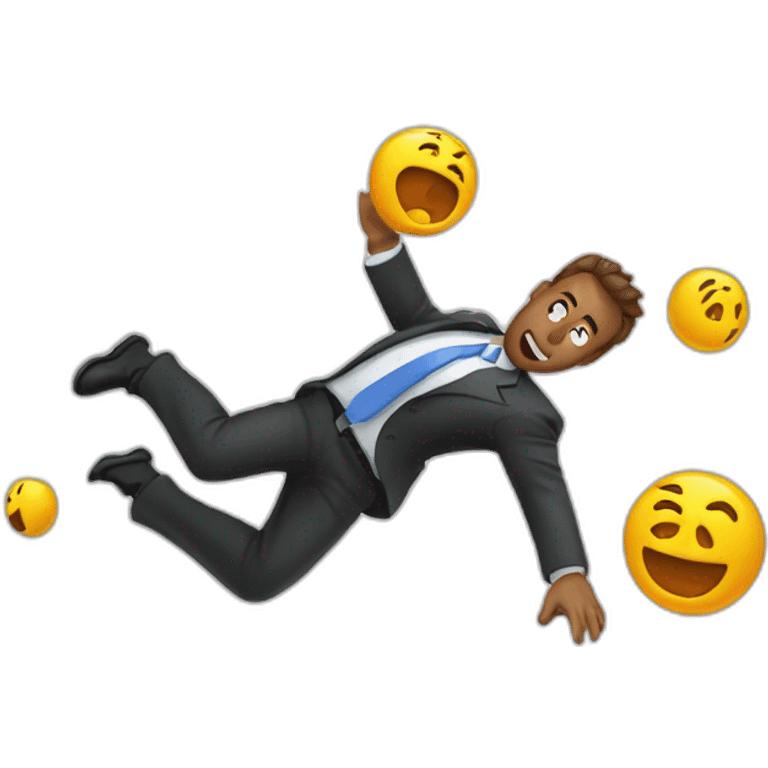 falling bussiness man emoji