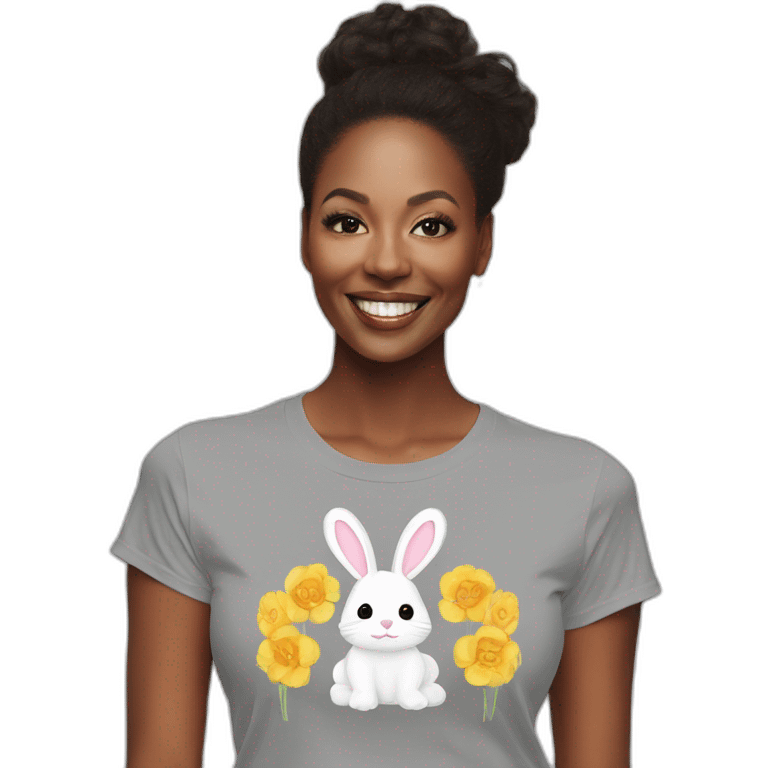 Bunny mom t shirt emoji