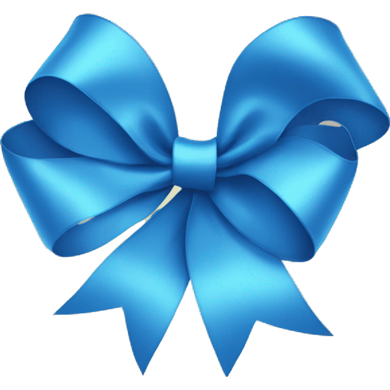 blue ribbon or bow emoji