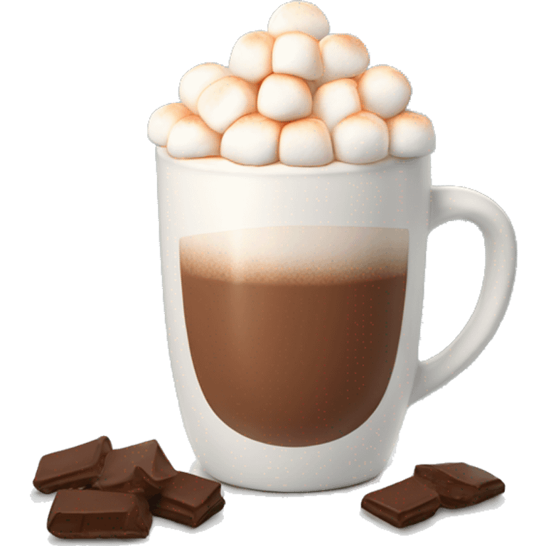 Hot coco with marshmallows  emoji