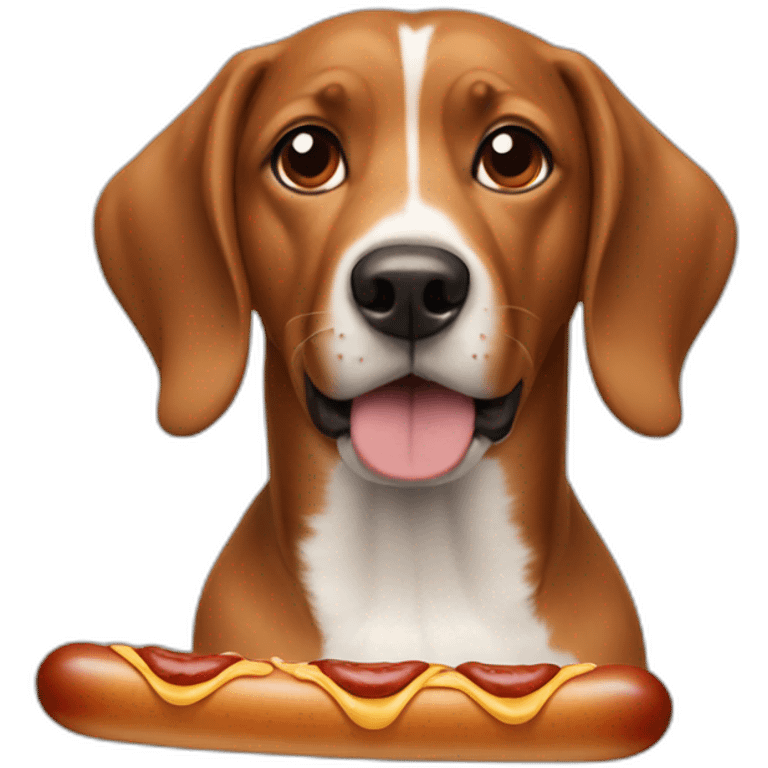 Dog with hotdogs  emoji