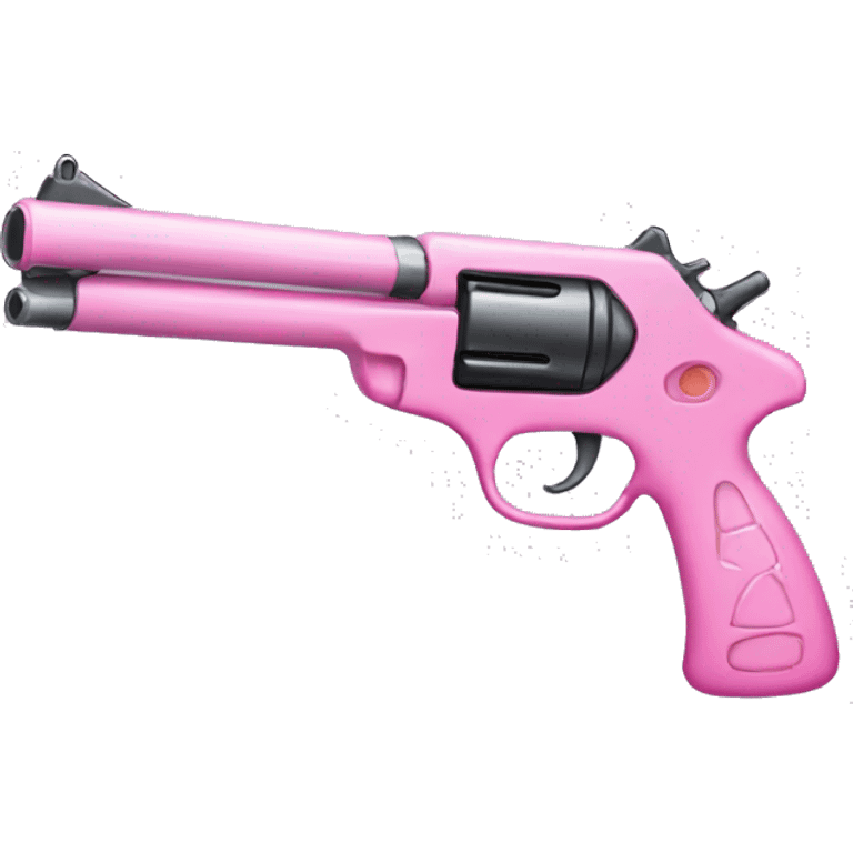 pretty pink gun with pink bow emoji