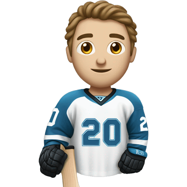 Hockey player with the number 20 and switzer on the back  emoji