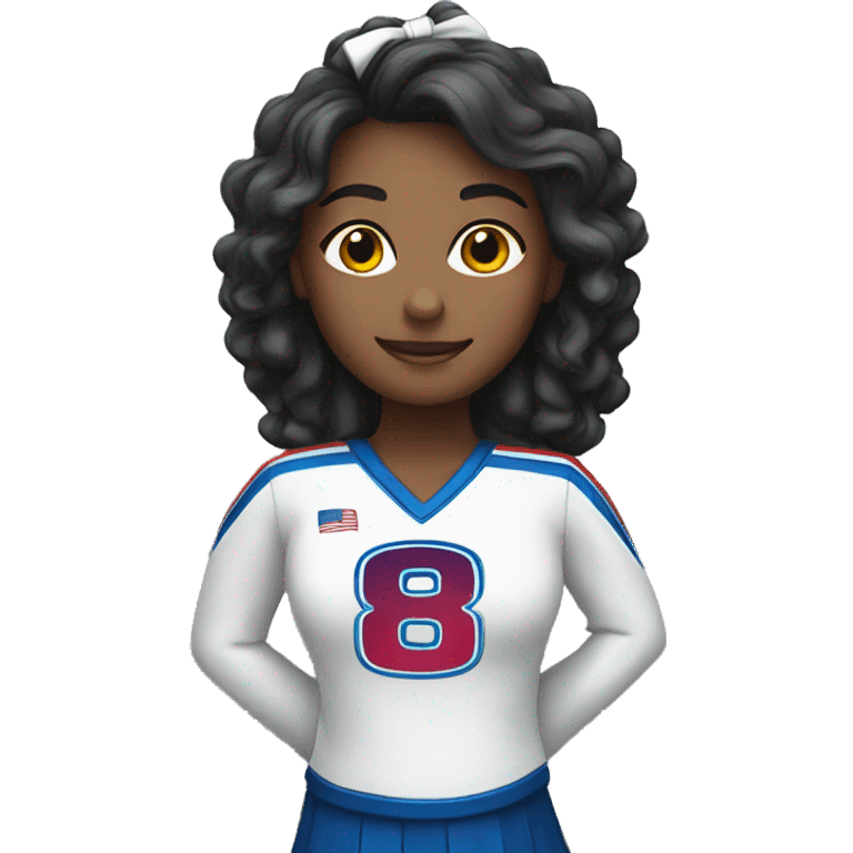 A cheerleader with a uniform on  emoji