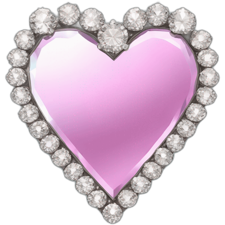 fancy diamond heart mirror emoji