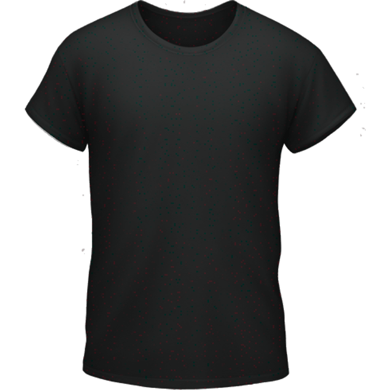 a black t-shirt with a size label emoji