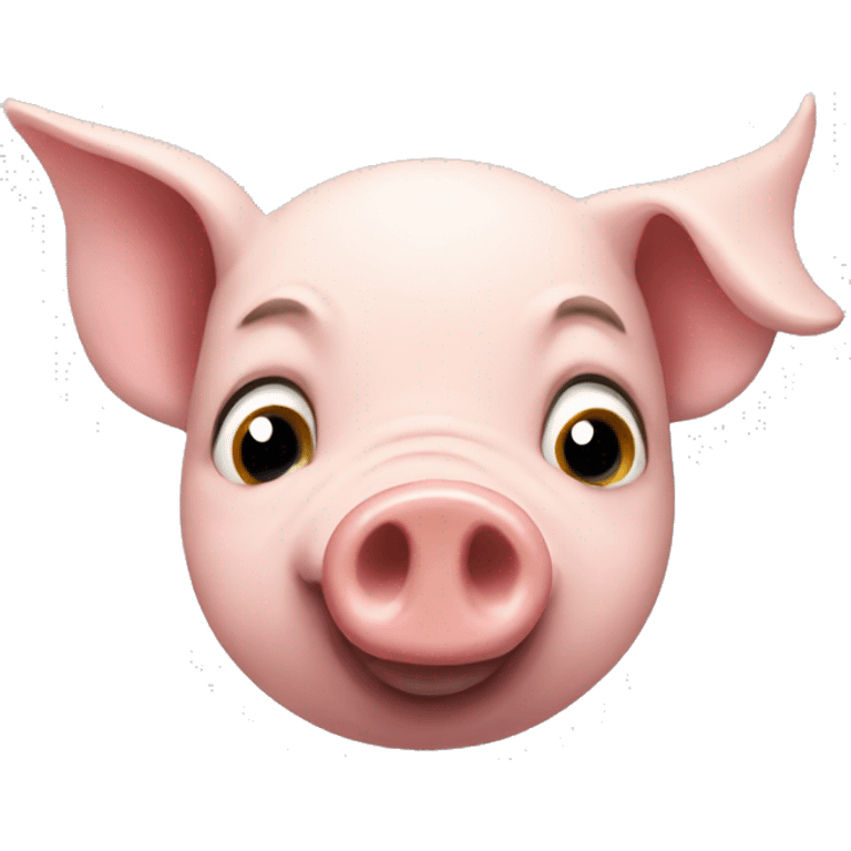 Pig eating emoji