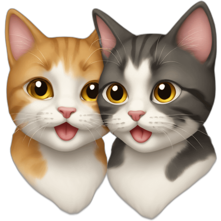 kiss of two cats emoji