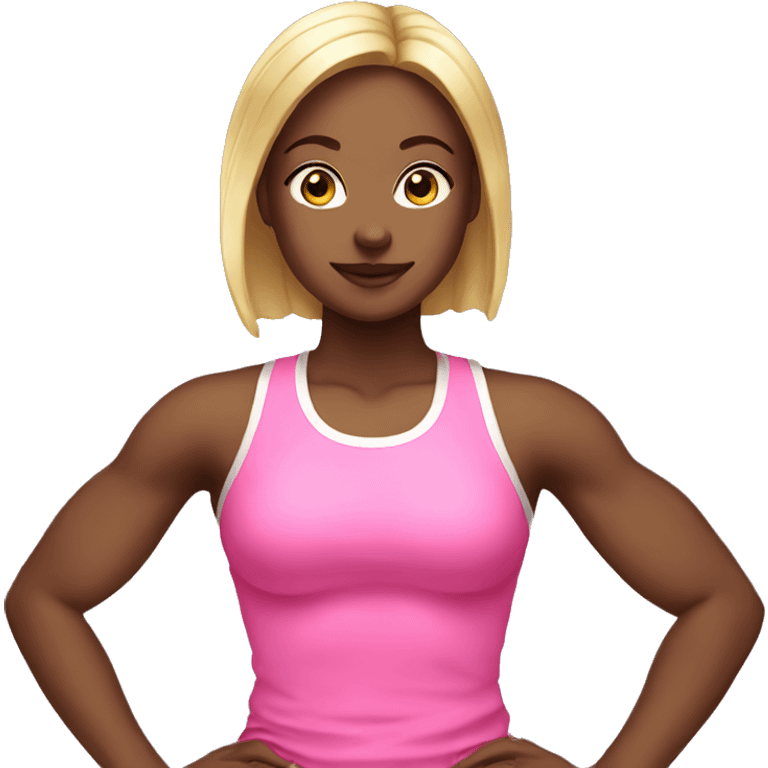 Gym girl pink emoji