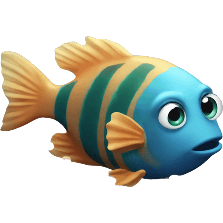 Fish with coral  emoji