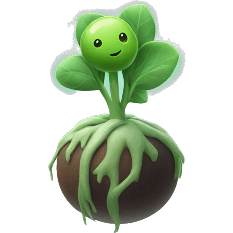 sprout with planetary ring emoji