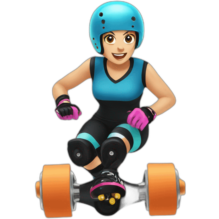 roller derby going full speed emoji