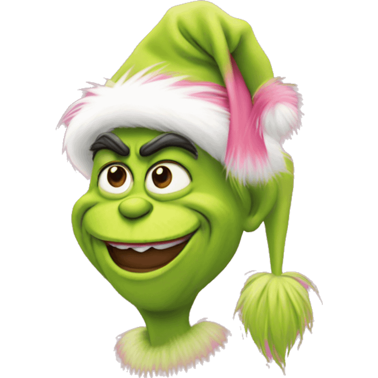 Pink grinch emoji