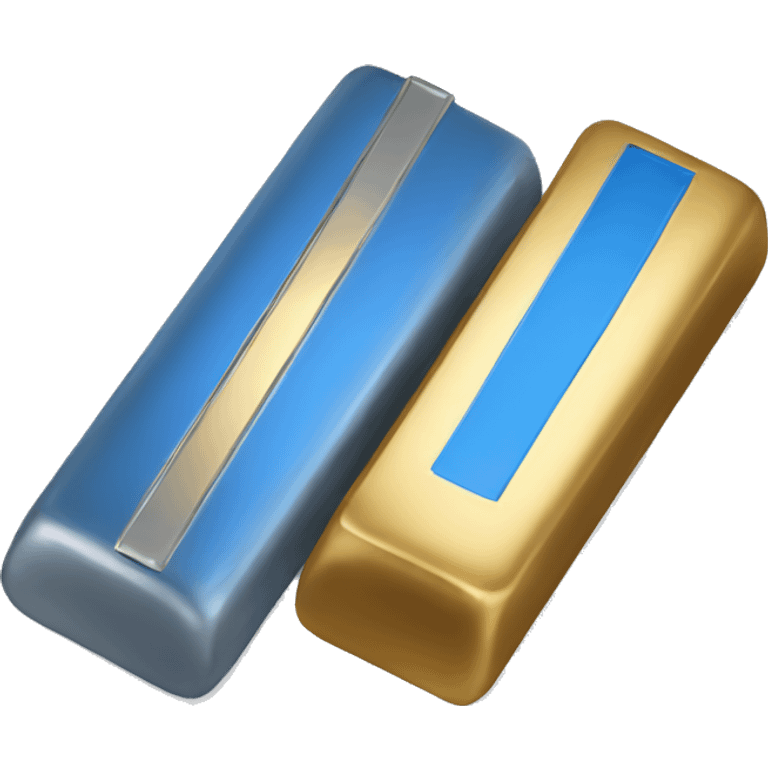 blue silver gold bar emoji