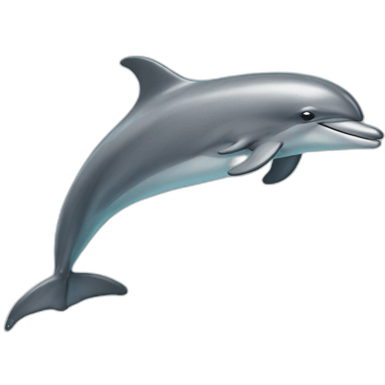 Dolphin surfing emoji