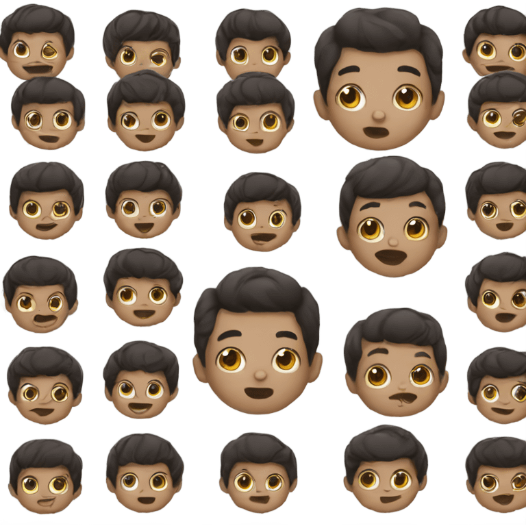 Twin dark haired baby boys emoji