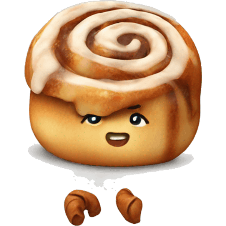 Cute realistic cinnamon roll emoji