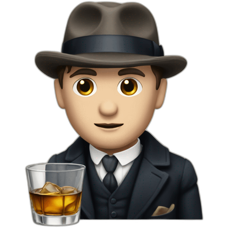 Tommy shelby peaky blinders drinking whisky emoji