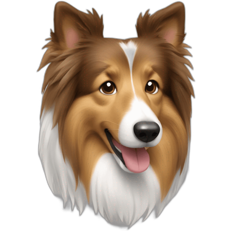 A sheltie dog emoji