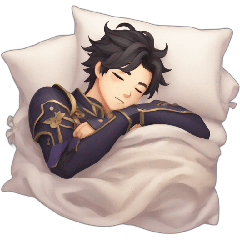 Genshin Impact Xiao sleeps emoji