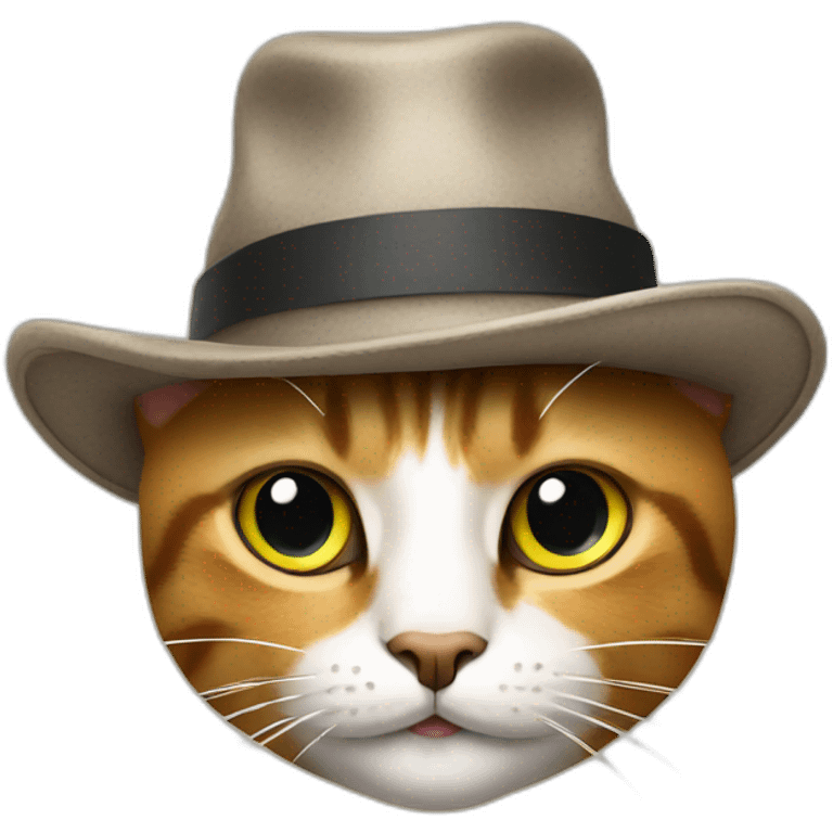 a cat with a hat on emoji