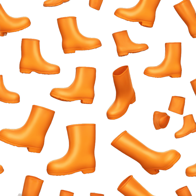 orange rainboot emoji