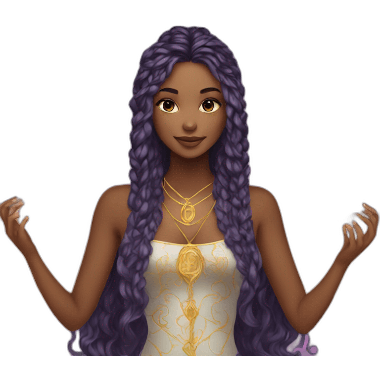 highlights-hair-girl-with-tarot emoji