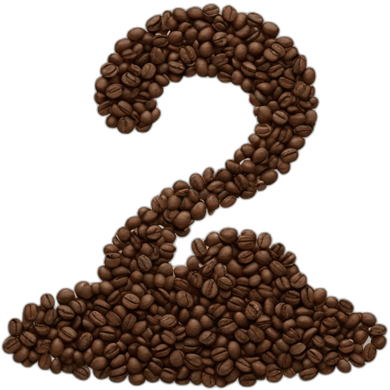 a speech bubble made of coffee beans emoji