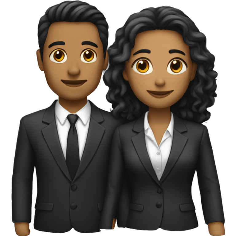 man and woman in suits emoji