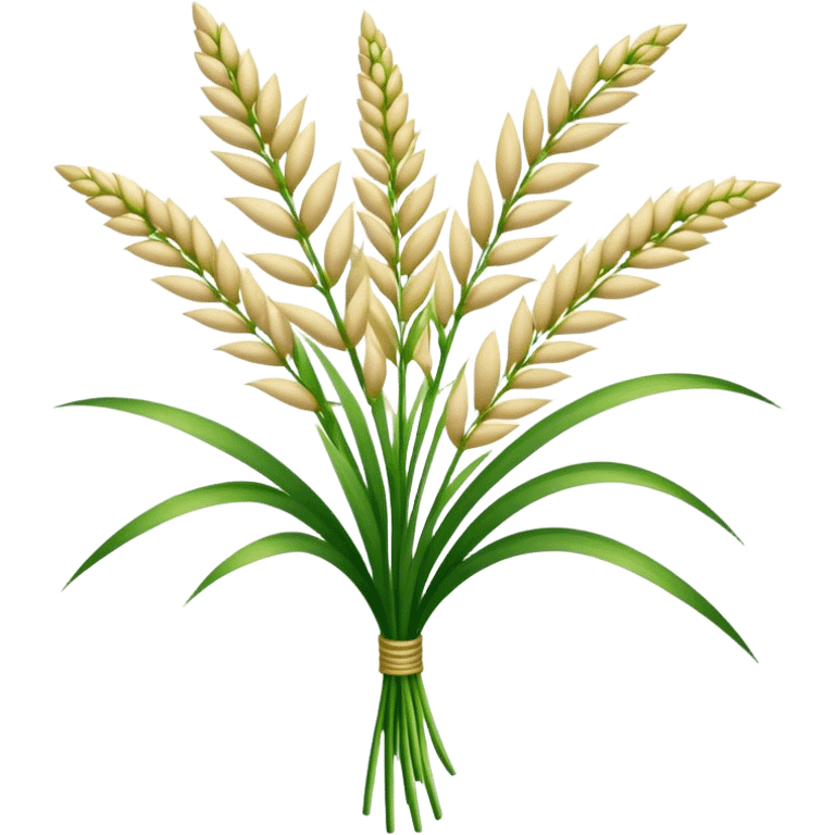 bouquet Saccharum Grass flower, stem, leaf emoji