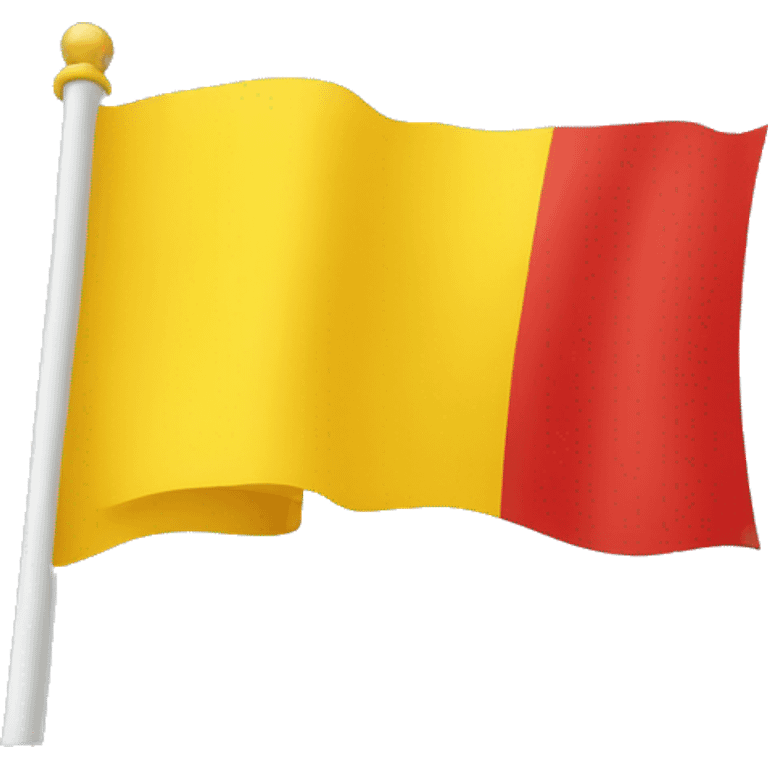 Un drapeau rouge et jaune  emoji