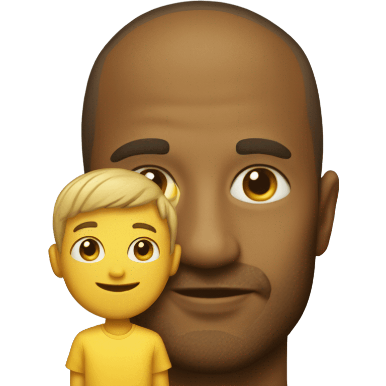 dad with kid emoji yellow skin emoji