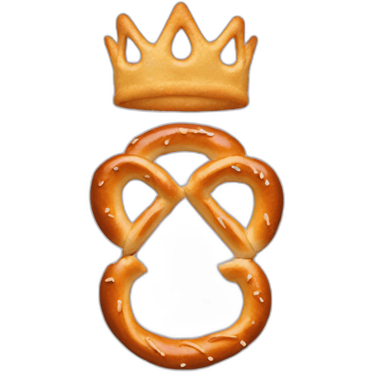 Pretzel as a crown emoji