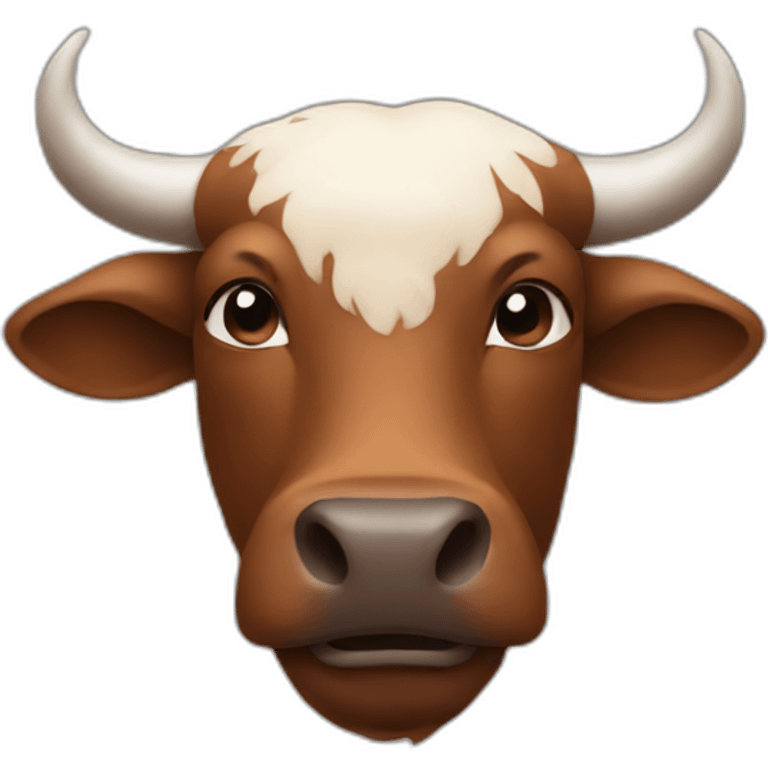 brown bull face emoji