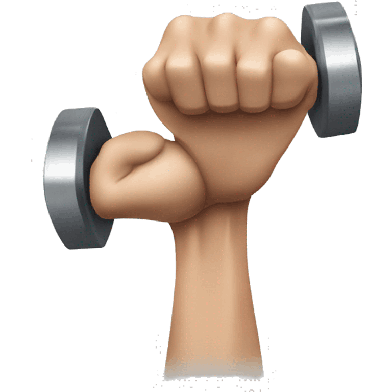 muscle arm holding dumbell  emoji