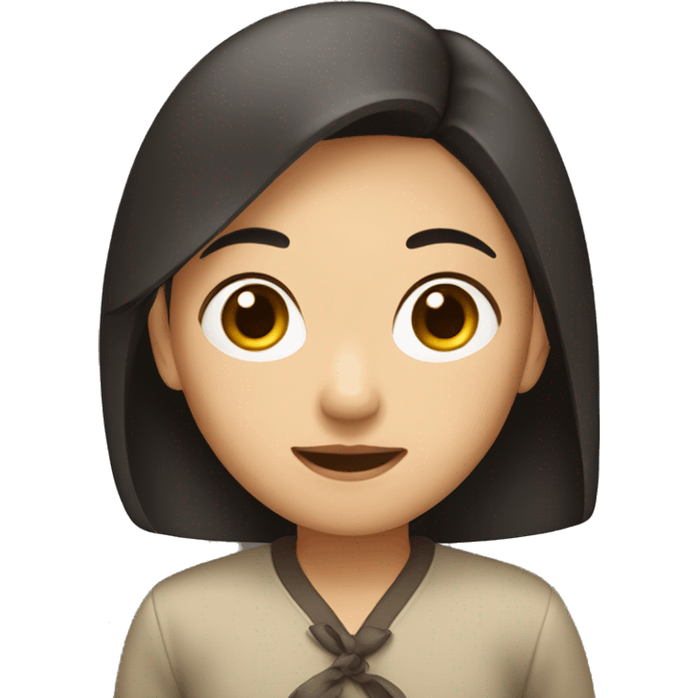 asian girl with dark brown hai emoji