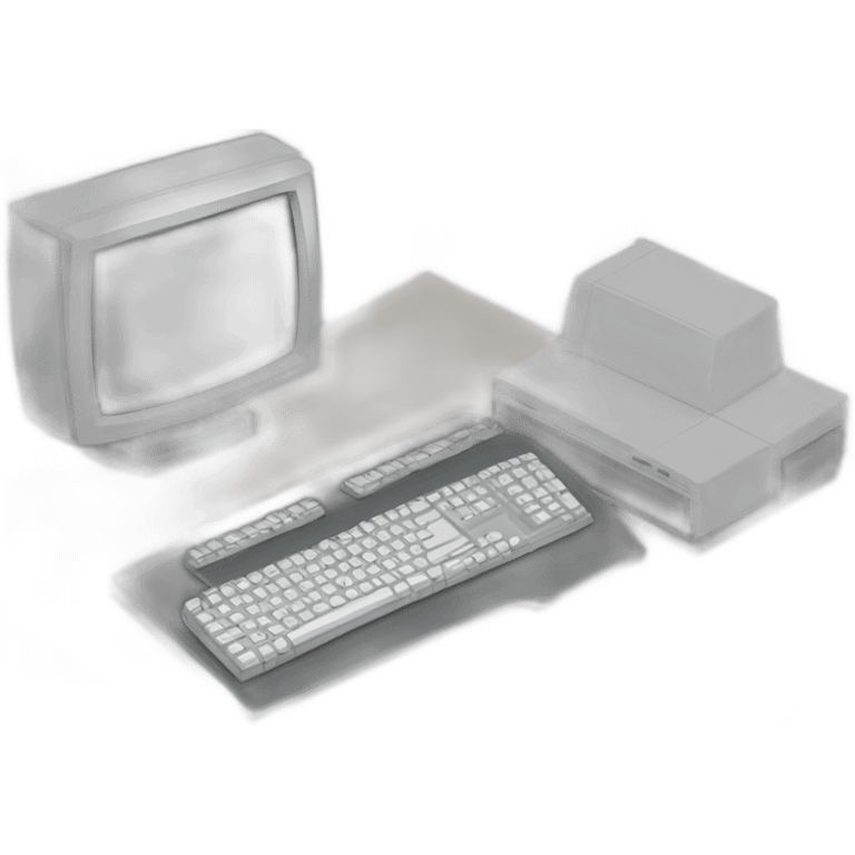 Personal computer，isometric view emoji