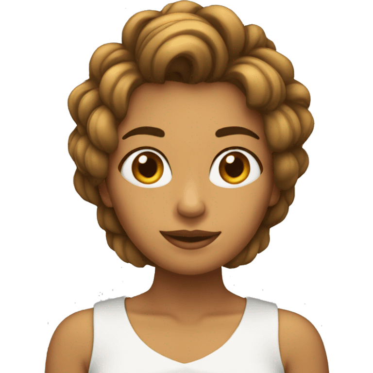 Chica con pelo castaño  emoji