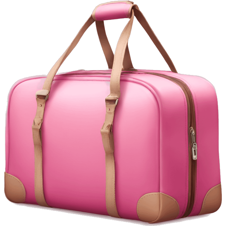 Travel bag pink emoji