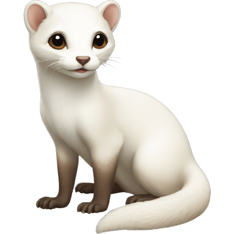 white female stoat emoji