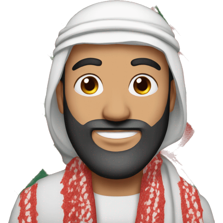 Arabian Man with red keffiyeh emoji