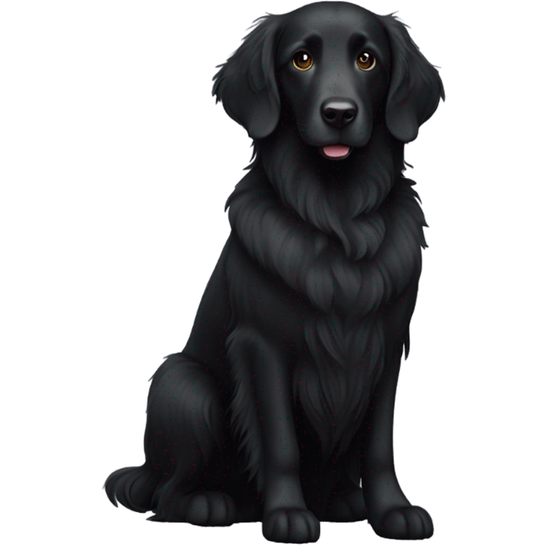 Black coated retriever with no tail  emoji