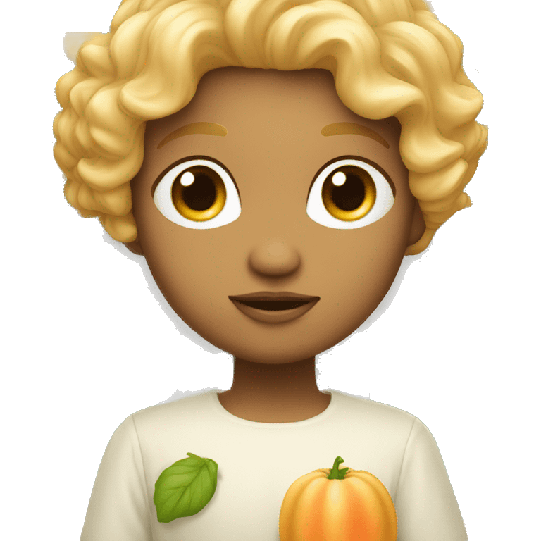 angel cantaloupe colour zoomed out emoji