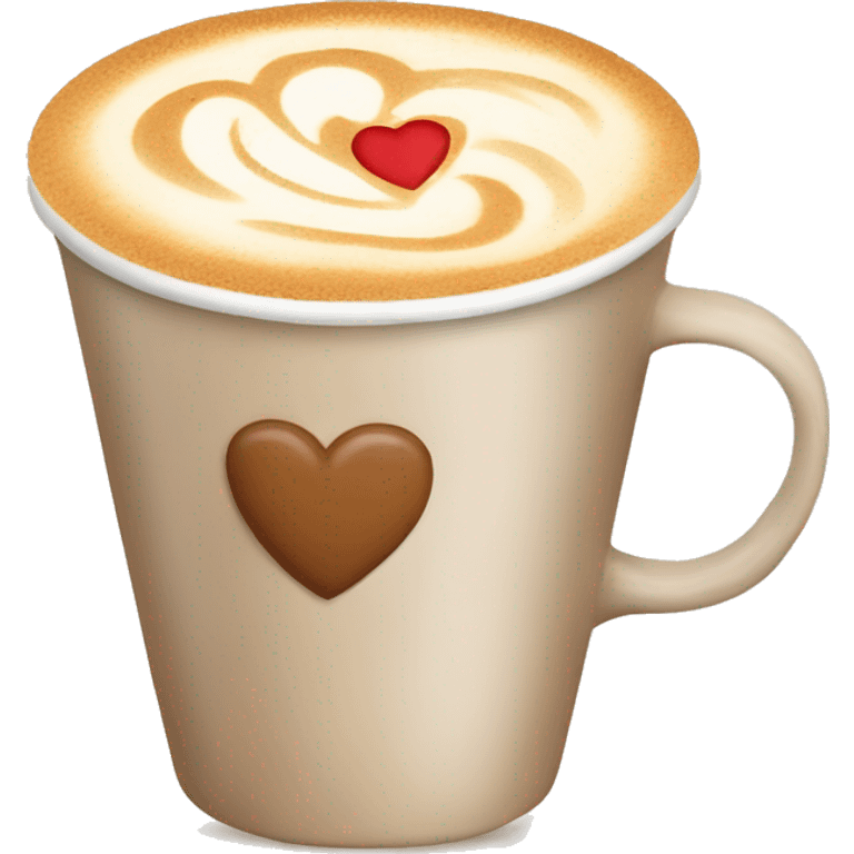 latte with heart emoji