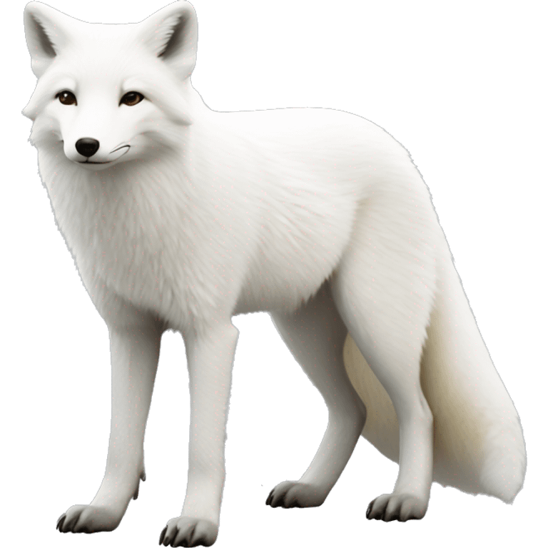 polar fox in profile full height white emoji